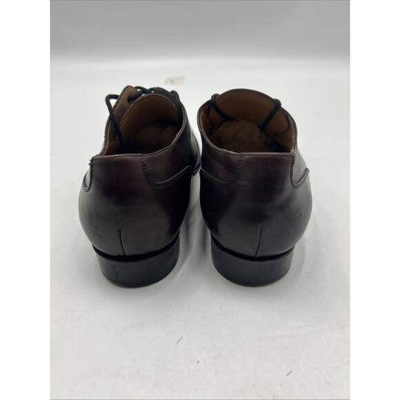 Dino Monti Allen Men\'s Burgundy Lace Ups Cap Toe Shoes Size 13 AA MADE IN ITALY